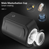 Automatic Rotating Vibrating Male Masturbator Cup with Suction – Realistic Hands-Free Stroker